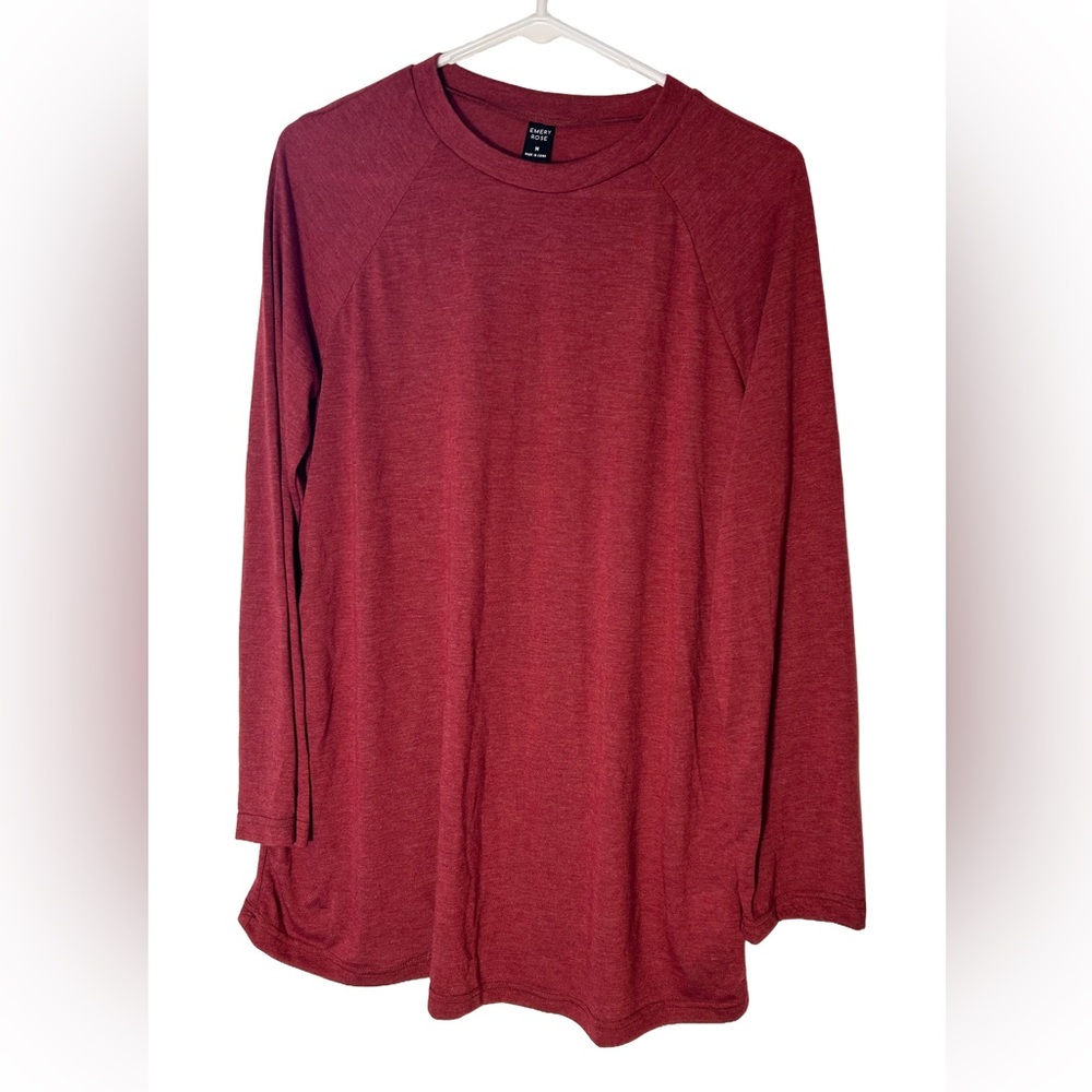 Emery Rose Rust‎ Colored Long Sleeve Top